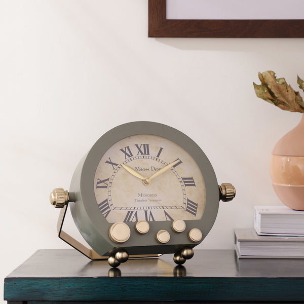 Buy Cosie Table Clock - Grey Table Clock from Vaaree