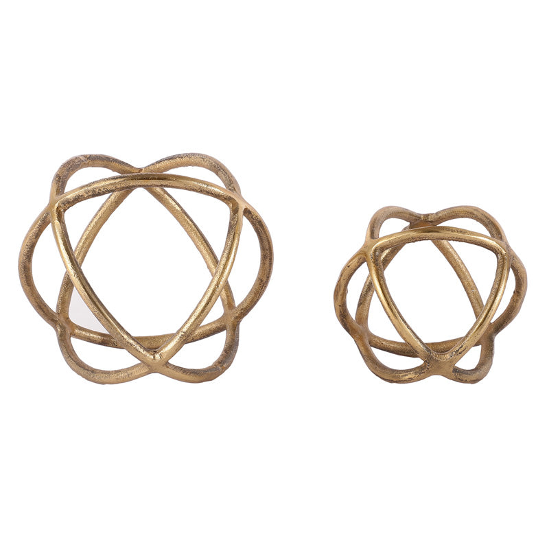 Buy Arbie Orb Showpiece (Gold) - Set Of two Showpieces from Vaaree