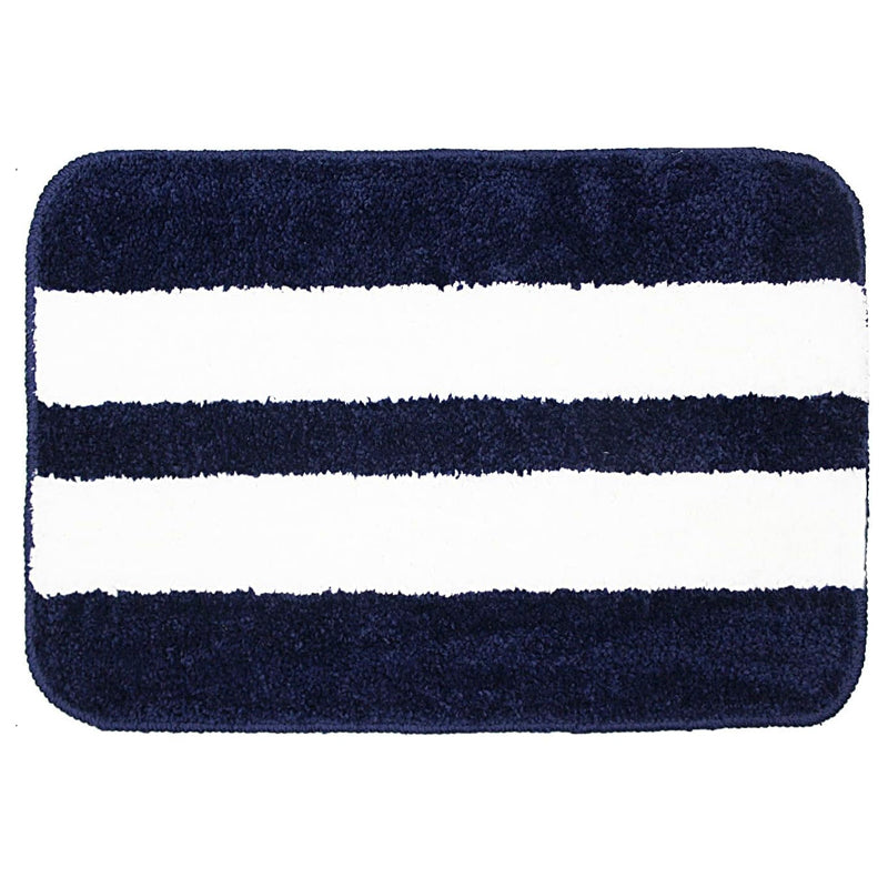 Buy Relma Anti Skid Runner Rug (White & Blue) - Set Of Two Runner Rug from Vaaree