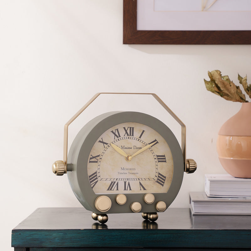 Buy Cosie Table Clock - Grey Table Clock from Vaaree