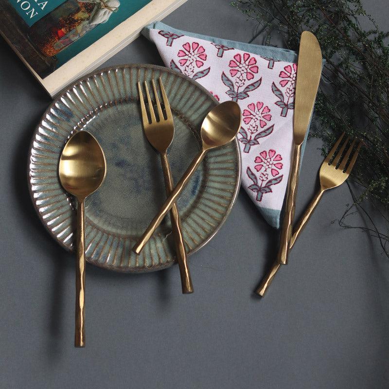 Buy Amo Hammered Cutlery - Five Piece Set Cutlery Set from Vaaree