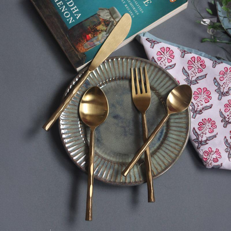 Buy Amo Hammered Cutlery - Five Piece Set Cutlery Set from Vaaree