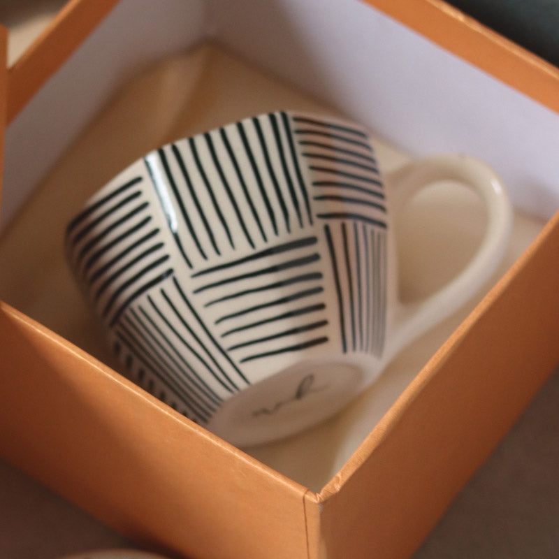 Buy Minto Stripe Cup & Saucer Plate Gift Box Tea Cup & Saucer from Vaaree