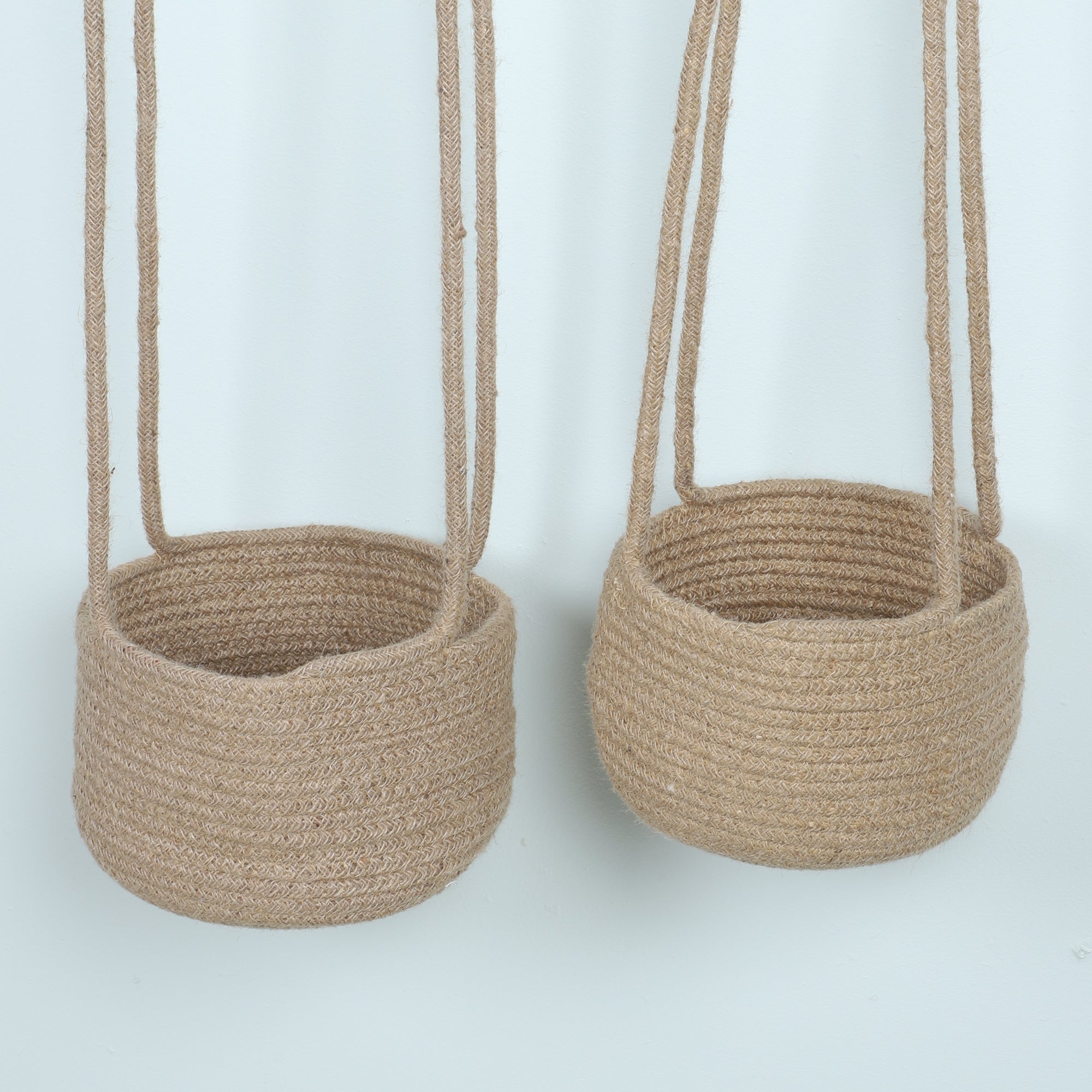 Buy Enosha Hanging Jute Planter - Set Of Two Pots & Planters from Vaaree