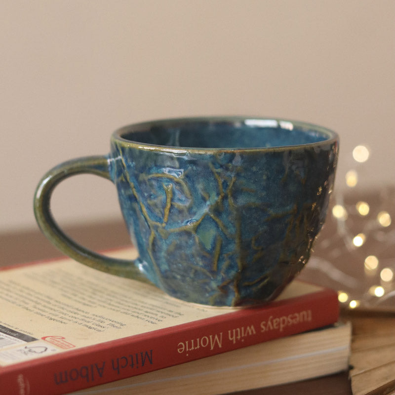 Buy Meva Ceramic Cup (230 ML) - Blue Mug & Tea Cup from Vaaree