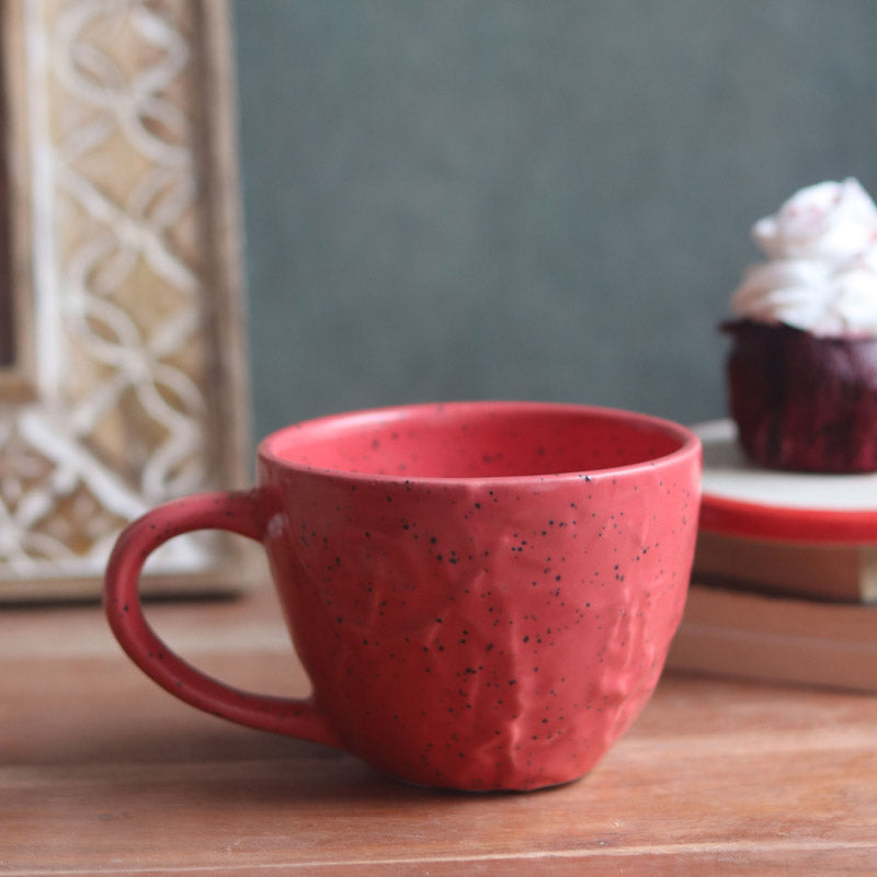 Buy Meva Ceramic Cup (230 ML) - Red Mug & Tea Cup from Vaaree