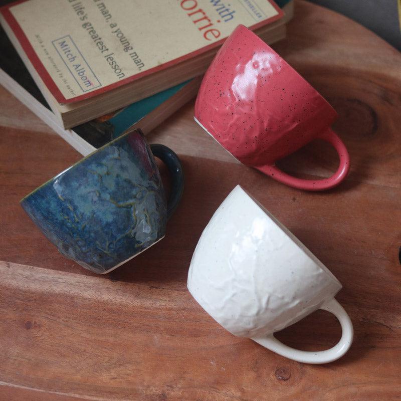 Buy Meva Ceramic Cup (230 ML) - Set of Three Mug & Tea Cup from Vaaree