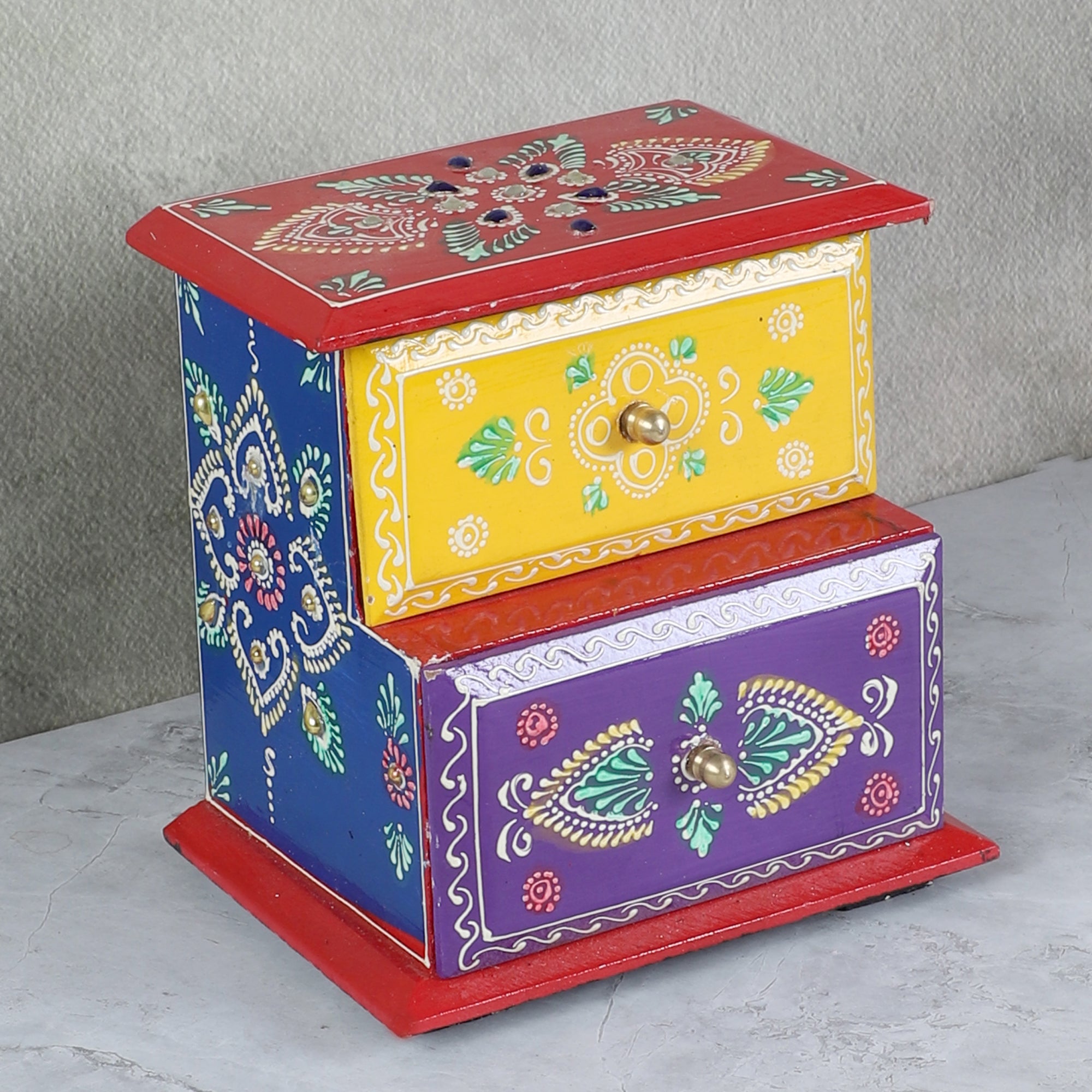 Buy Tiva Handpainted Jewellery Organizer Jewelbox from Vaaree