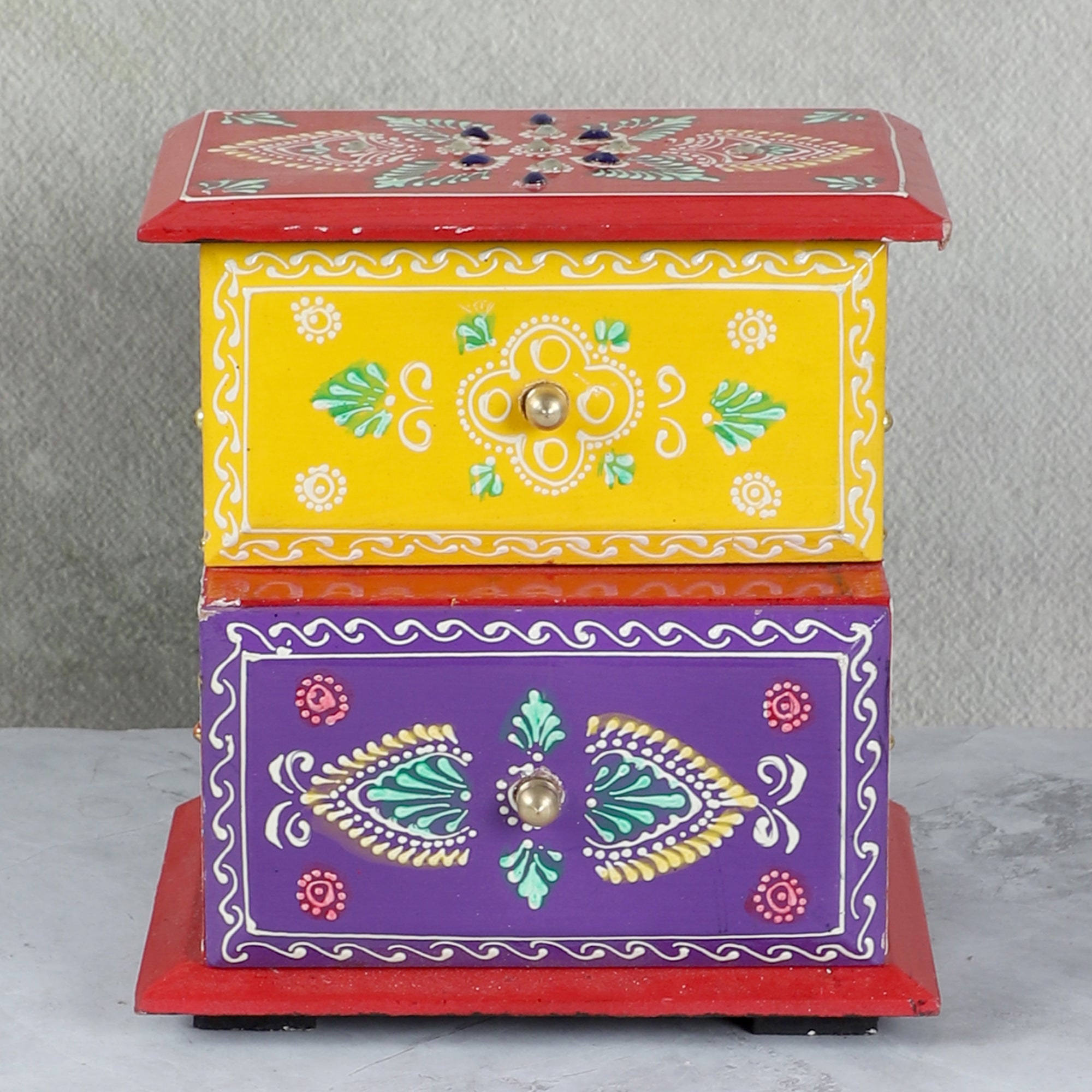 Buy Tiva Handpainted Jewellery Organizer Jewelbox from Vaaree