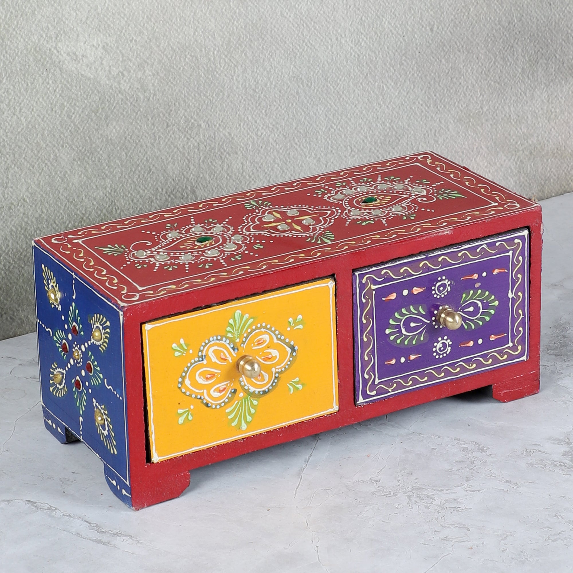 Buy Okra Handpainted Jewellery Organizer Jewelbox from Vaaree