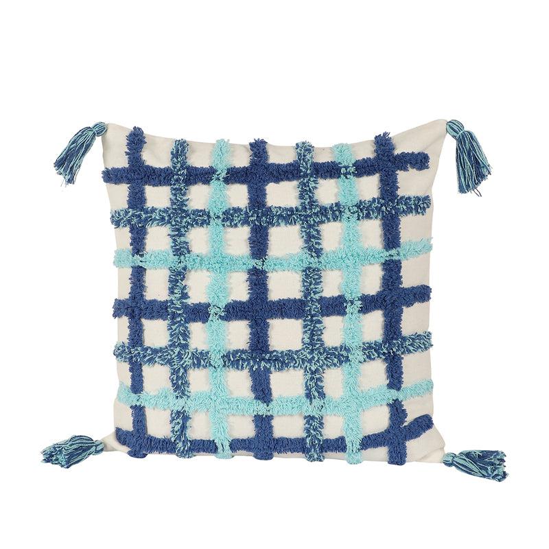 Buy Grid Sea Tufted Cushion Cover Cushion Covers from Vaaree