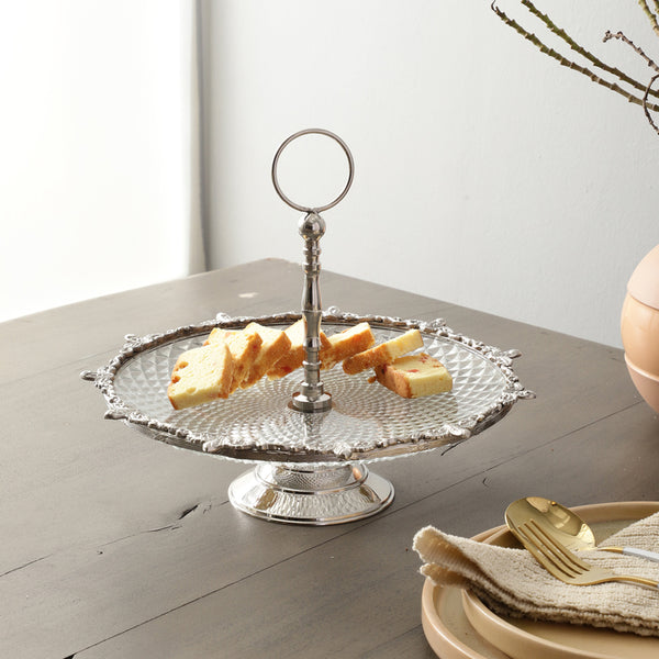 Cake Stand - Crystal Norma Cake Stand - Silver