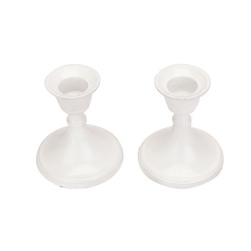 Buy Flowy Candle Holder (Silver) - Set Of Two Candle Holders from Vaaree