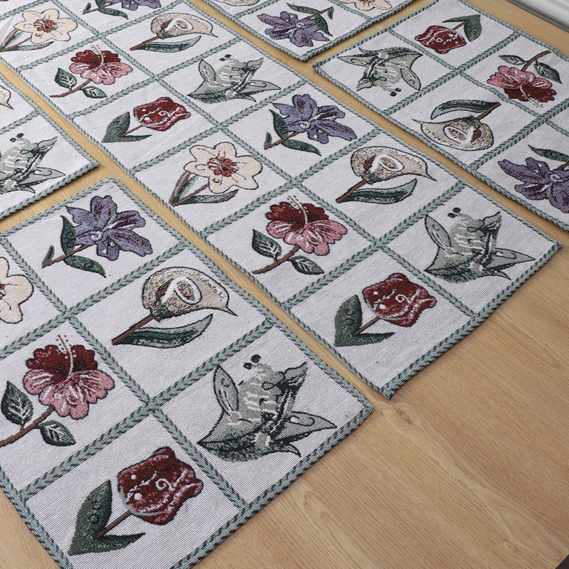 Runner & Placemat - Flower Flo Table Runner & Placemat - Seven Piece Set