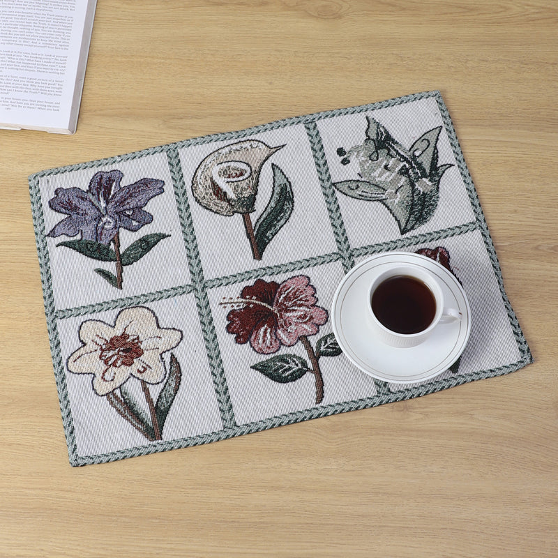 Runner & Placemat - Flower Flo Table Runner & Placemat - Seven Piece Set