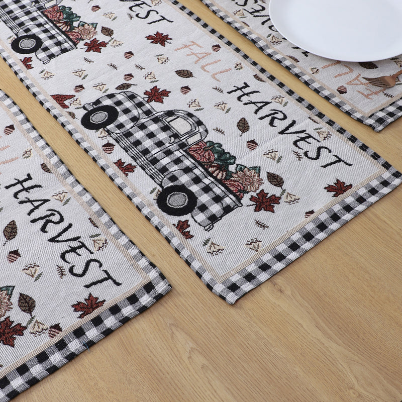 Runner & Placemat - Harvest Truck Table Runner & Placemat - Seven Piece Set