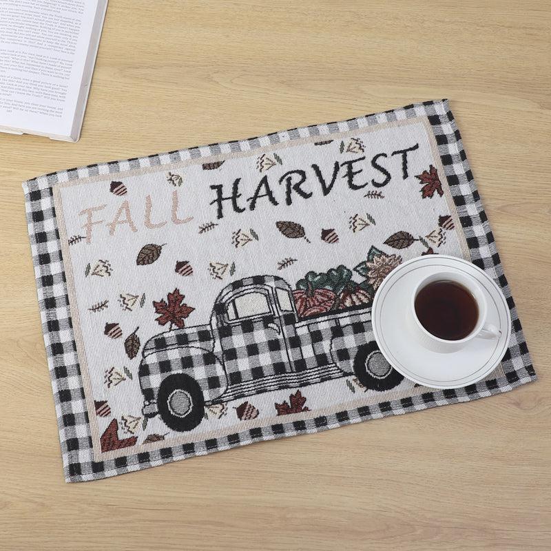 Buy Harvest Truck Table Runner & Placemat - Seven Piece Set Table Linen Set from Vaaree