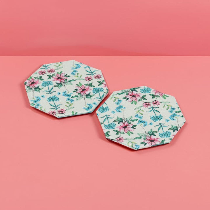 Buy Elif Octa Canvas Coaster - Set Of Two at Vaaree online | Beautiful Coaster to choose from