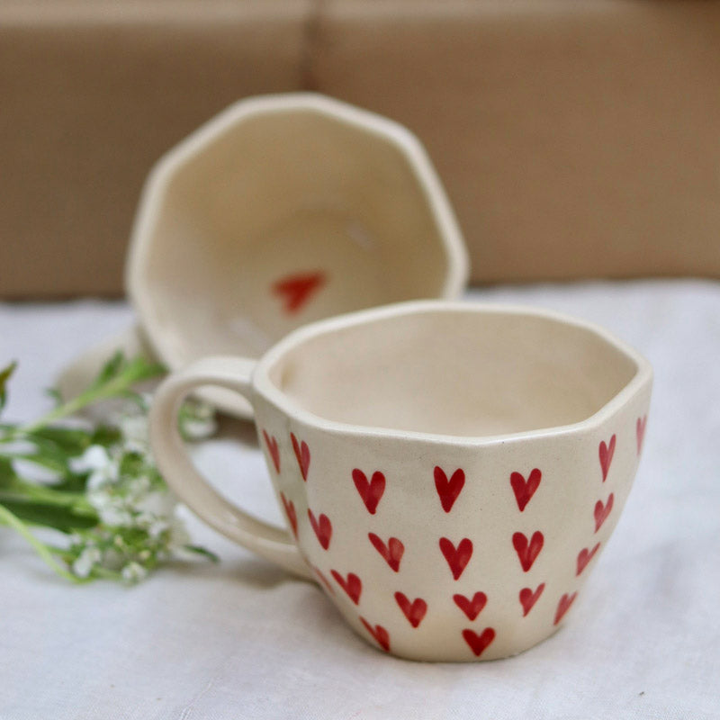 Buy Byrne Ceramic Cup (220 ML) - Set of Two Mug & Tea Cup from Vaaree