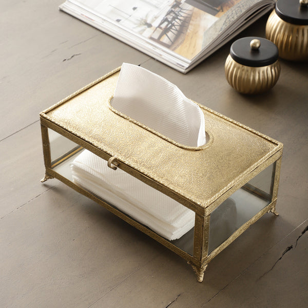 Tissue Holder - Royal Brass Tissue Box