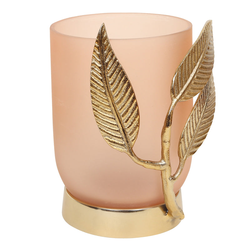 Buy Gemma Glass Vase - Peach & Gold Vase from Vaaree