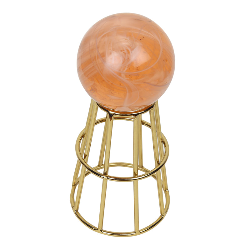 Buy Aiofe Orb Showpiece - Peach & Gold Showpieces from Vaaree