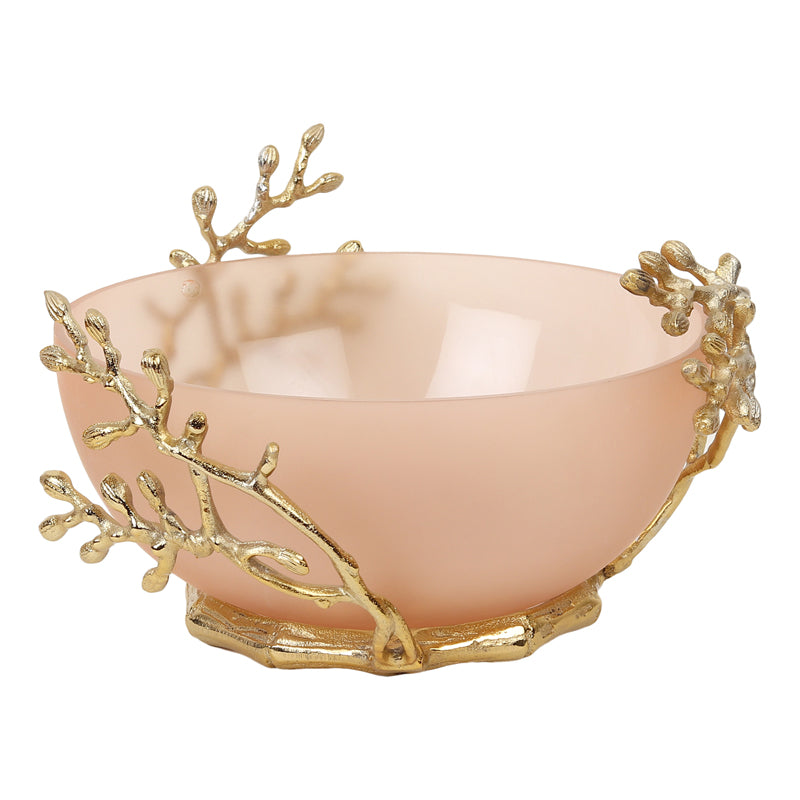 Buy Roscoe Branched Accent Bowl - Peach Accent Bowls & Trays from Vaaree