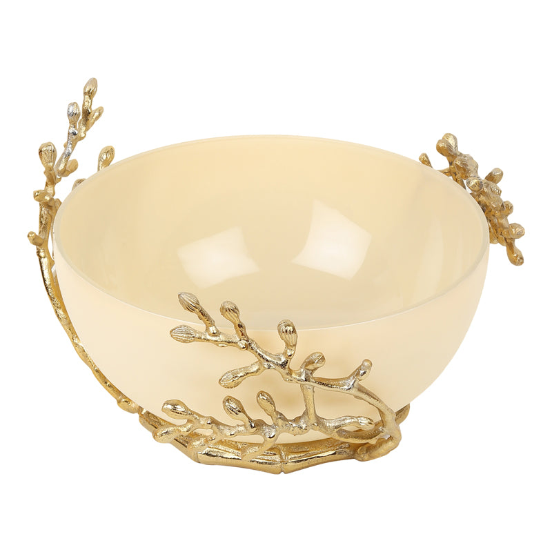 Buy Roscoe Branched Accent Bowl - Cream Accent Bowls & Trays from Vaaree