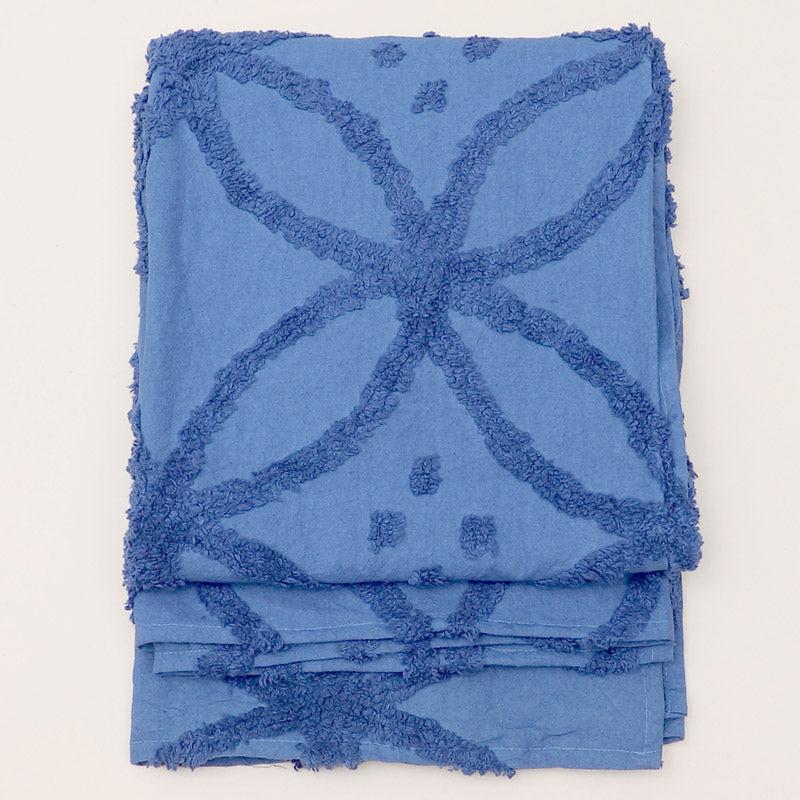 Buy Marigo Cotton Throw - Blue Throws from Vaaree