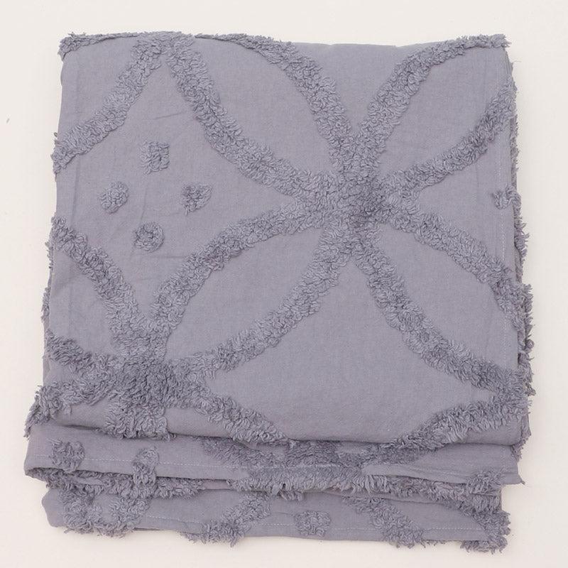 Buy Marigo Cotton Throw - Dark Grey Throws from Vaaree