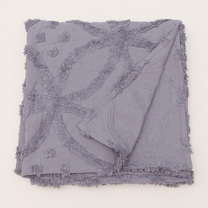 Buy Marigo Cotton Throw - Dark Grey Throws from Vaaree