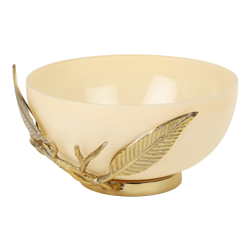 Buy Adro Accent Bowl - Cream Accent Bowls & Trays from Vaaree