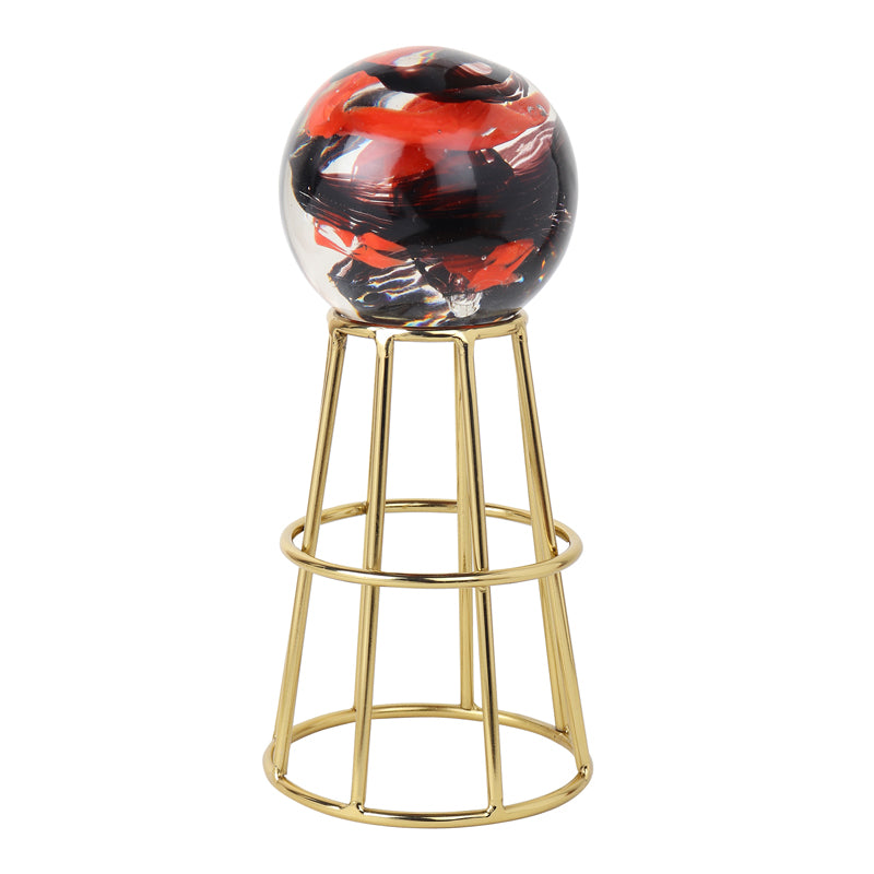 Buy Aiofe Orb Showpiece - Red & Gold Showpieces from Vaaree