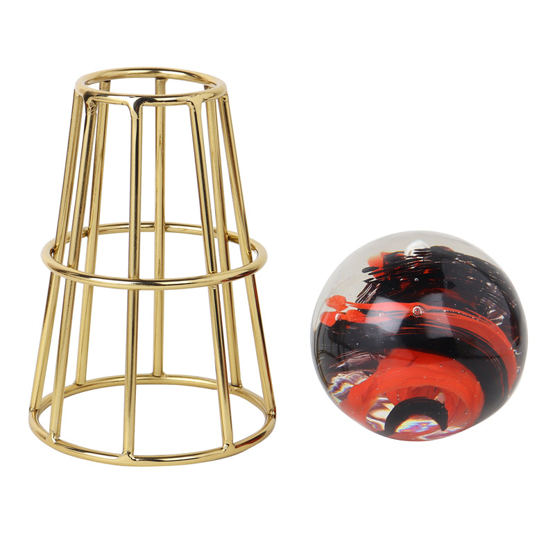 Buy Aiofe Orb Showpiece - Red & Gold Showpieces from Vaaree