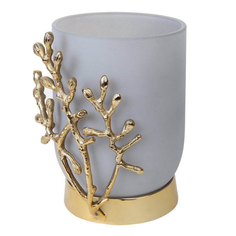 Buy Roscoe Gemma Vase - Grey & Gold Vase from Vaaree