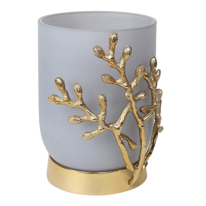 Buy Roscoe Gemma Vase - Grey & Gold Vase from Vaaree