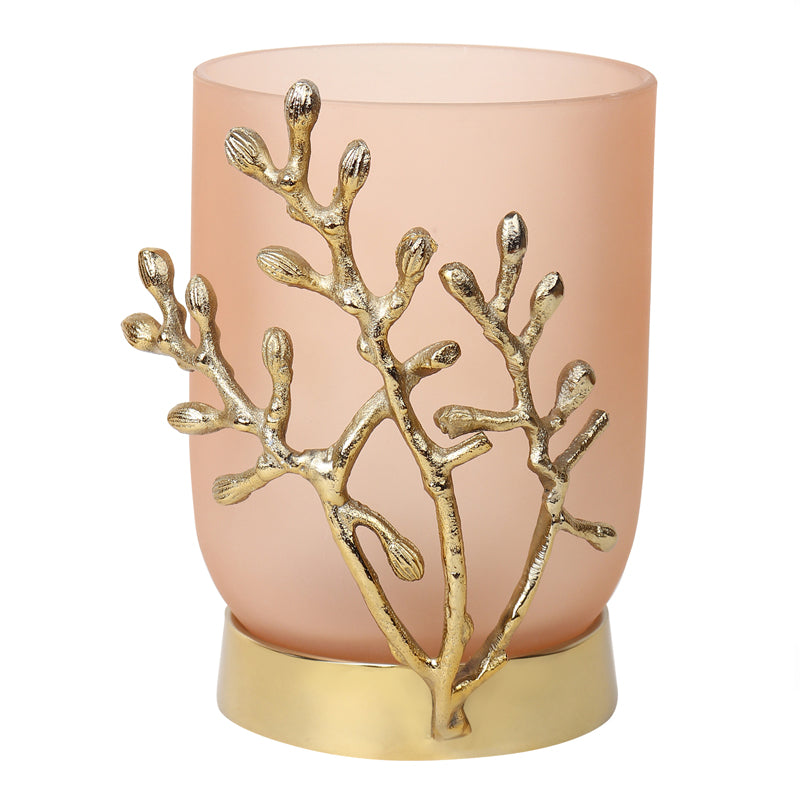 Buy Roscoe Gemma Vase - Peach & Gold Vase from Vaaree