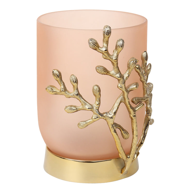 Buy Roscoe Gemma Vase - Peach & Gold Vase from Vaaree