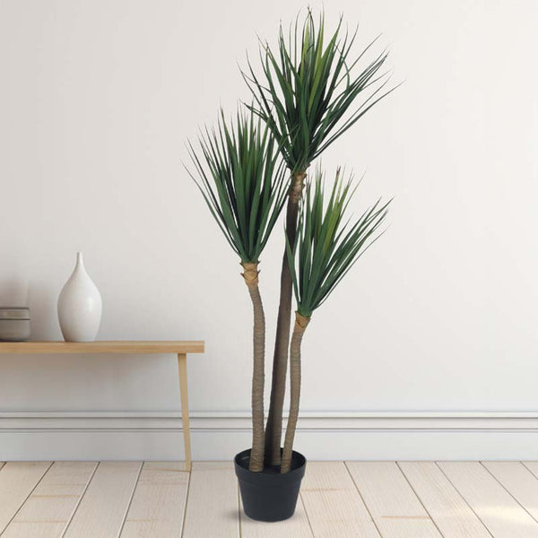 Buy Faux Lush Yucca Plant With Pot - 4 Feet Artificial Plants from Vaaree