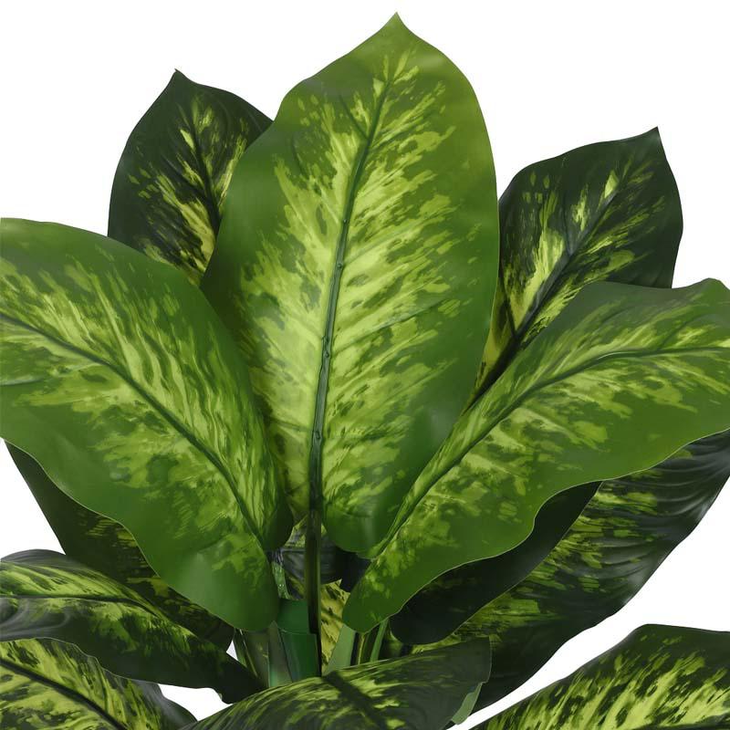 Buy Faux Lush Dieffenbachia Plant With Pot - 3.0 Feet Artificial Plants from Vaaree