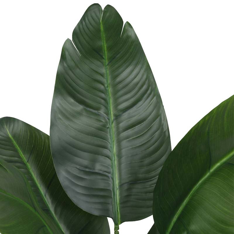 Buy Faux Lush Bird of Paradise Plant With Pot (Dark Green) - 4 Feet Artificial Plants from Vaaree