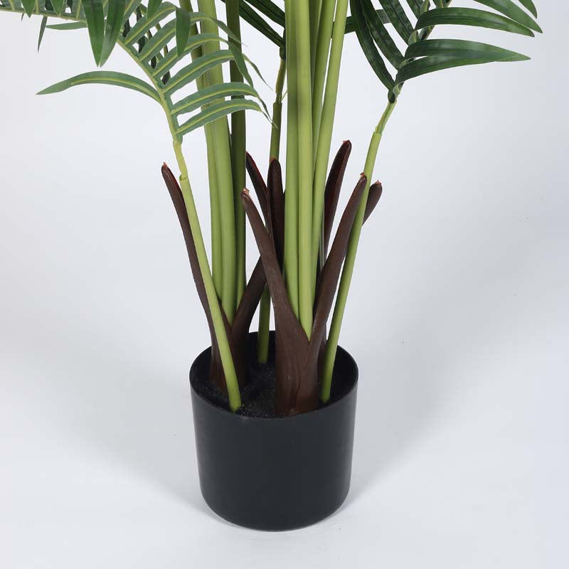 Buy Faux Lush Areca Plam Plant With Pot - 6.6 Feet Artificial Plants from Vaaree