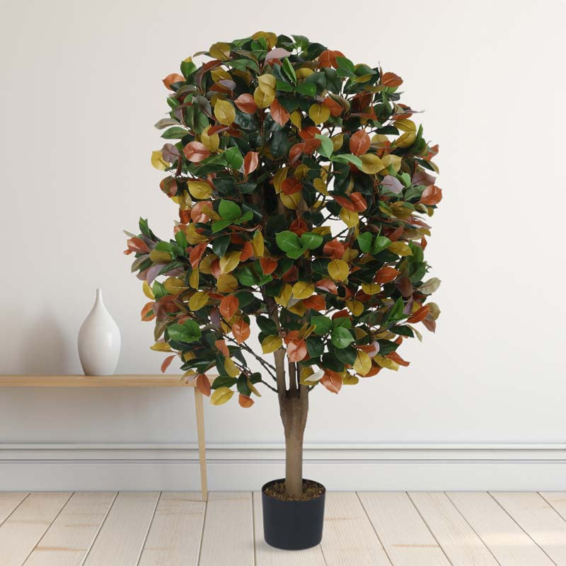 Buy Faux Lush Southern Magnolia Plant - 4 Feet Artificial Plants from Vaaree