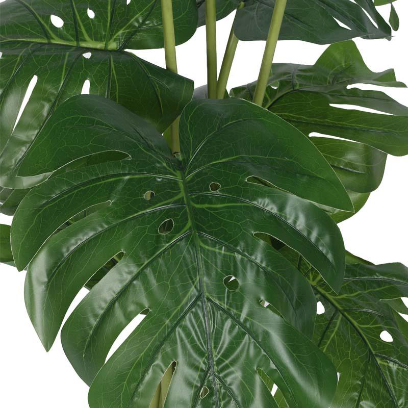 Buy Faux Lush Swiss Cheese Monstera Plant With Pot - 4 Feet Artificial Plants from Vaaree