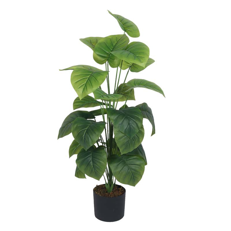 Buy Faux Lush Rubber Plant With Pot - 3.3 Feet Artificial Plants from Vaaree