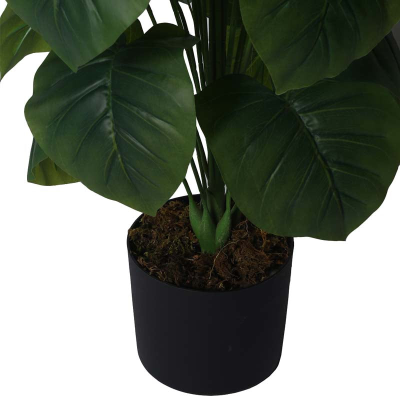 Buy Faux Lush Rubber Plant With Pot - 3.3 Feet Artificial Plants from Vaaree