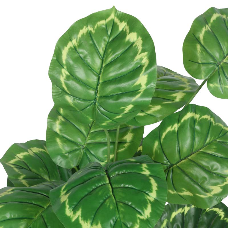 Buy Faux Lush Calanthea Plant With Pot - 3.3 Feet Artificial Plants from Vaaree