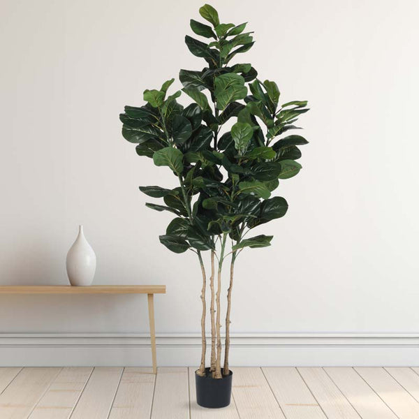 Buy Faux Lush Fiddle Leaf Fig Plant With Pot - 6 Feet Artificial Plants from Vaaree