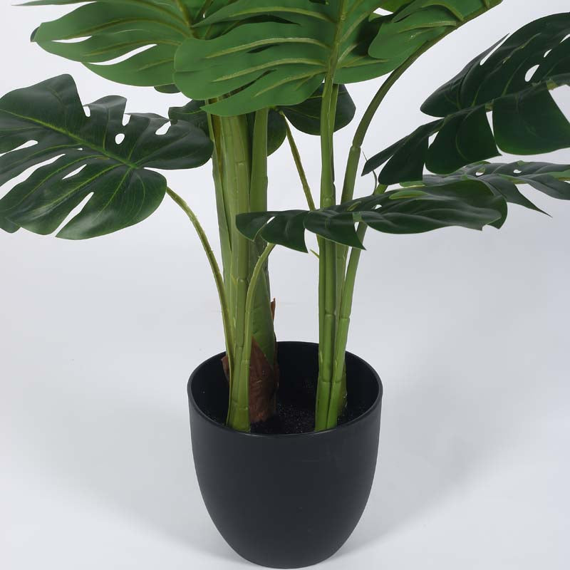 Buy Faux Lush Monstera Plant With Pot - 4 Feet Artificial Plants from Vaaree