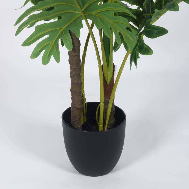 Buy Faux Lush Philodendron Plant With Pot - 4 Feet Artificial Plants from Vaaree